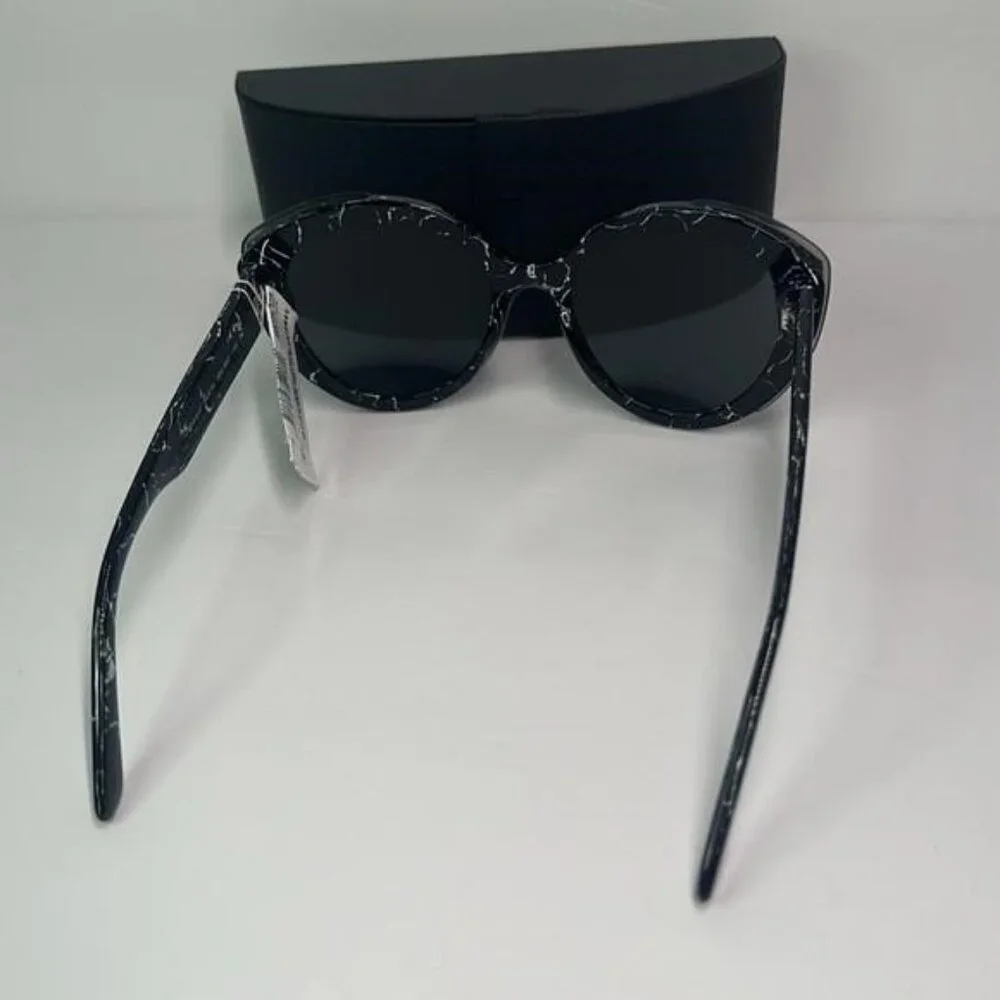 New Authentic- PRADA Dark Grey Cat Eye Ladies Sunglasses PR 01YS 09V5S0 54